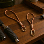 CUCUBIRD Handmade Leather Wrist Band Keychain  