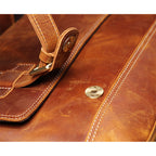 CUCUBIRD Crazy Horse Leather Men's Messenger Satchel Bag  