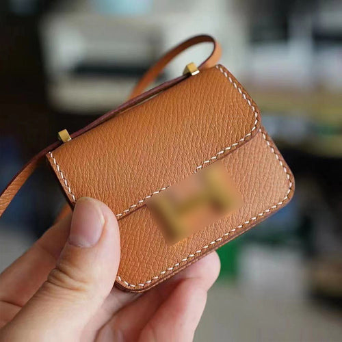 CUCUBIRD POPSEWING® Full Grain Leather Tofu Constance Bag Charm DIY Kits  