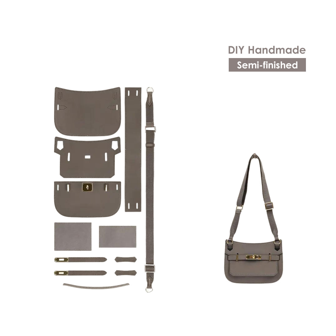 CUCUBIRD POPSEWING® Top Grain Leather Mini Jypsiere Bag DIY Kits  