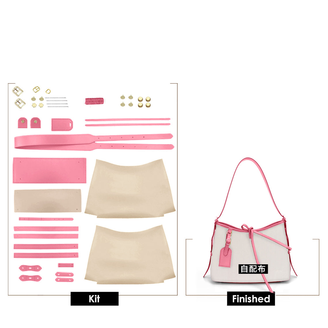 CUCUBIRD POPSEWING® Leather Dustbag Recycle Shoulder Tote DIY Kits  