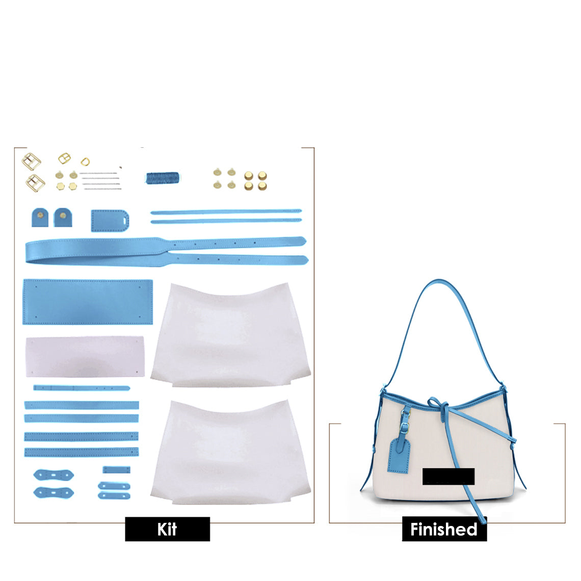 CUCUBIRD POPSEWING® Leather Dustbag Recycle Shoulder Tote DIY Kits  