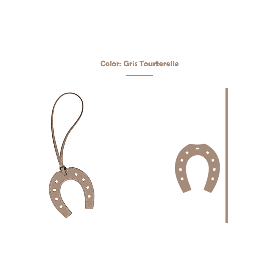 CUCUBIRD POPSEWING® Full Grain Leather Paddock Horseshoe Bag Charm DIY Kit  