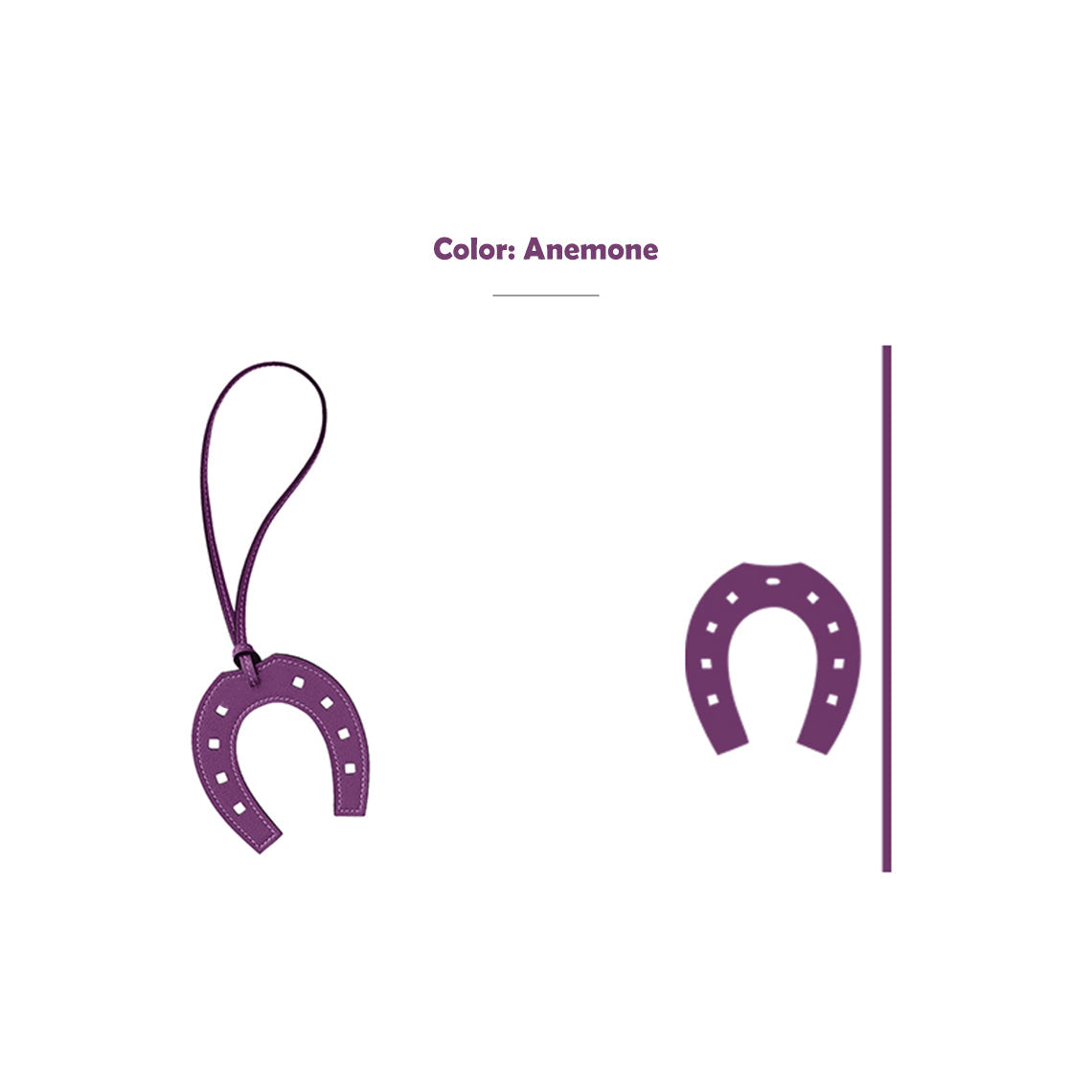 CUCUBIRD POPSEWING® Full Grain Leather Paddock Horseshoe Bag Charm DIY Kit  