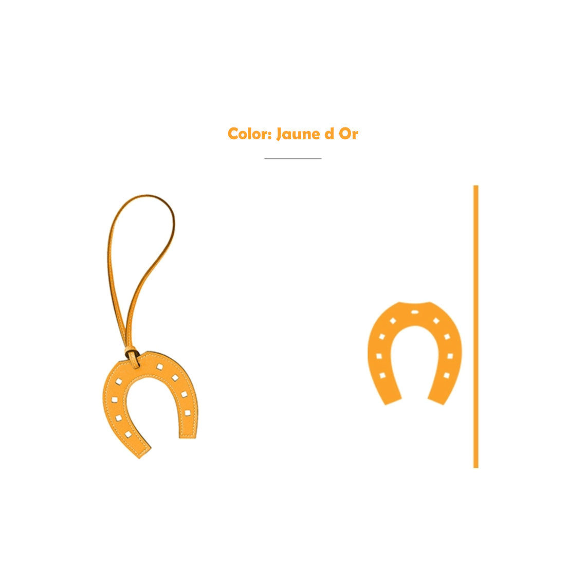 CUCUBIRD POPSEWING® Full Grain Leather Paddock Horseshoe Bag Charm DIY Kit  