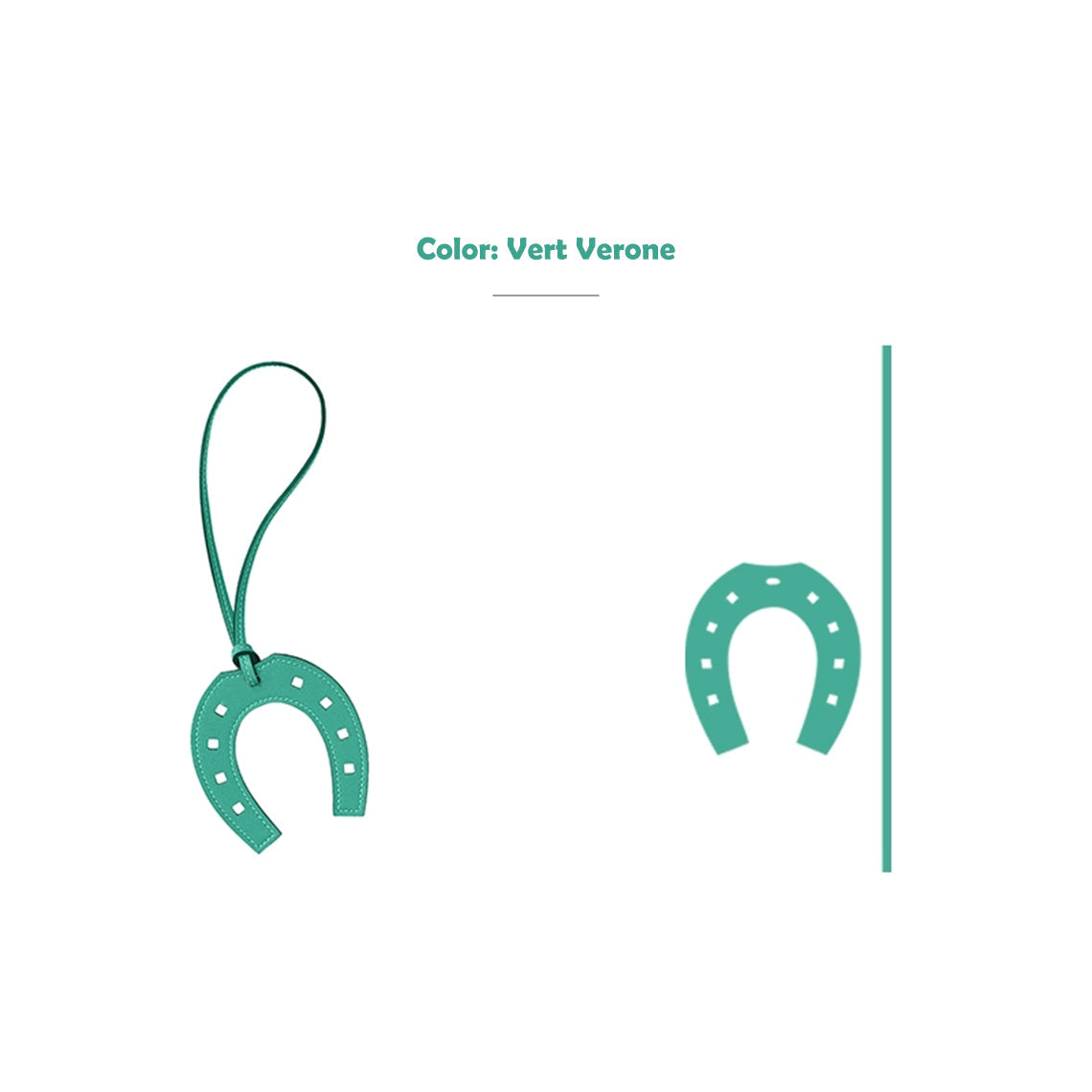 CUCUBIRD POPSEWING® Full Grain Leather Paddock Horseshoe Bag Charm DIY Kit  