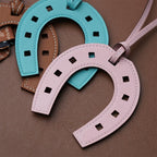 CUCUBIRD POPSEWING® Full Grain Leather Paddock Horseshoe Bag Charm DIY Kit  
