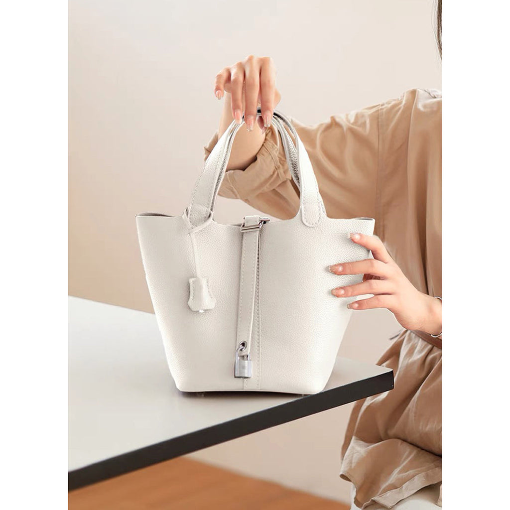 CUCUBIRD POPSEWING® Top Grain Leather Lady Picotion Lock Totes Bag DIY Kit - Price Drop at Checkout  