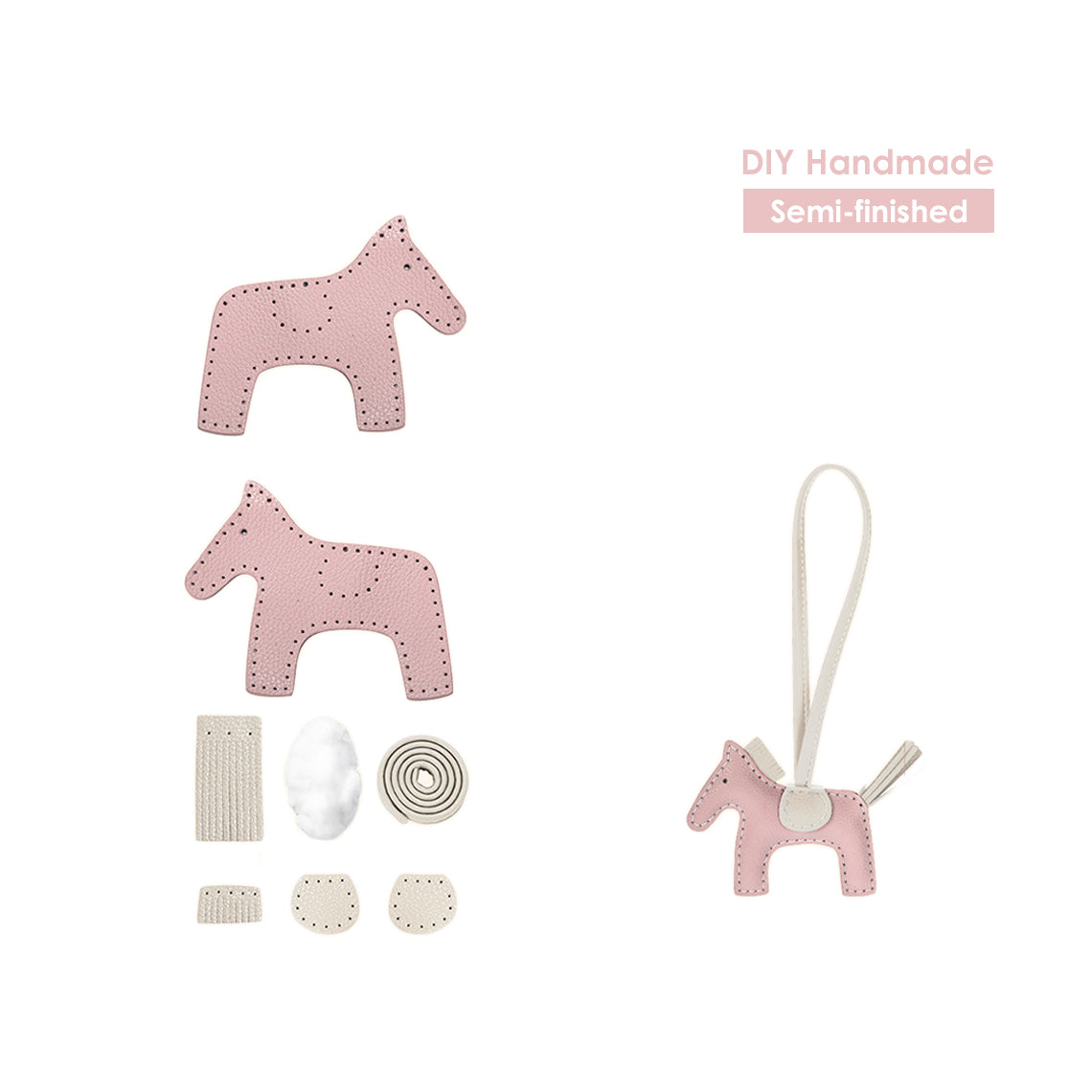 CUCUBIRD POPSEWING® Leather Horse Bag Charm DIY Kit  