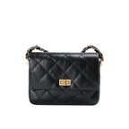 CUCUBIRD Top Grain Leather Chic Quilted Flap Bag  