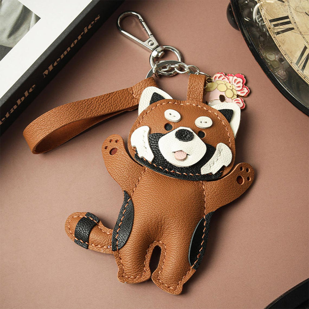 CUCUBIRD POPSEWING® Leather Raccoon Keychain Charm DIY Kit  