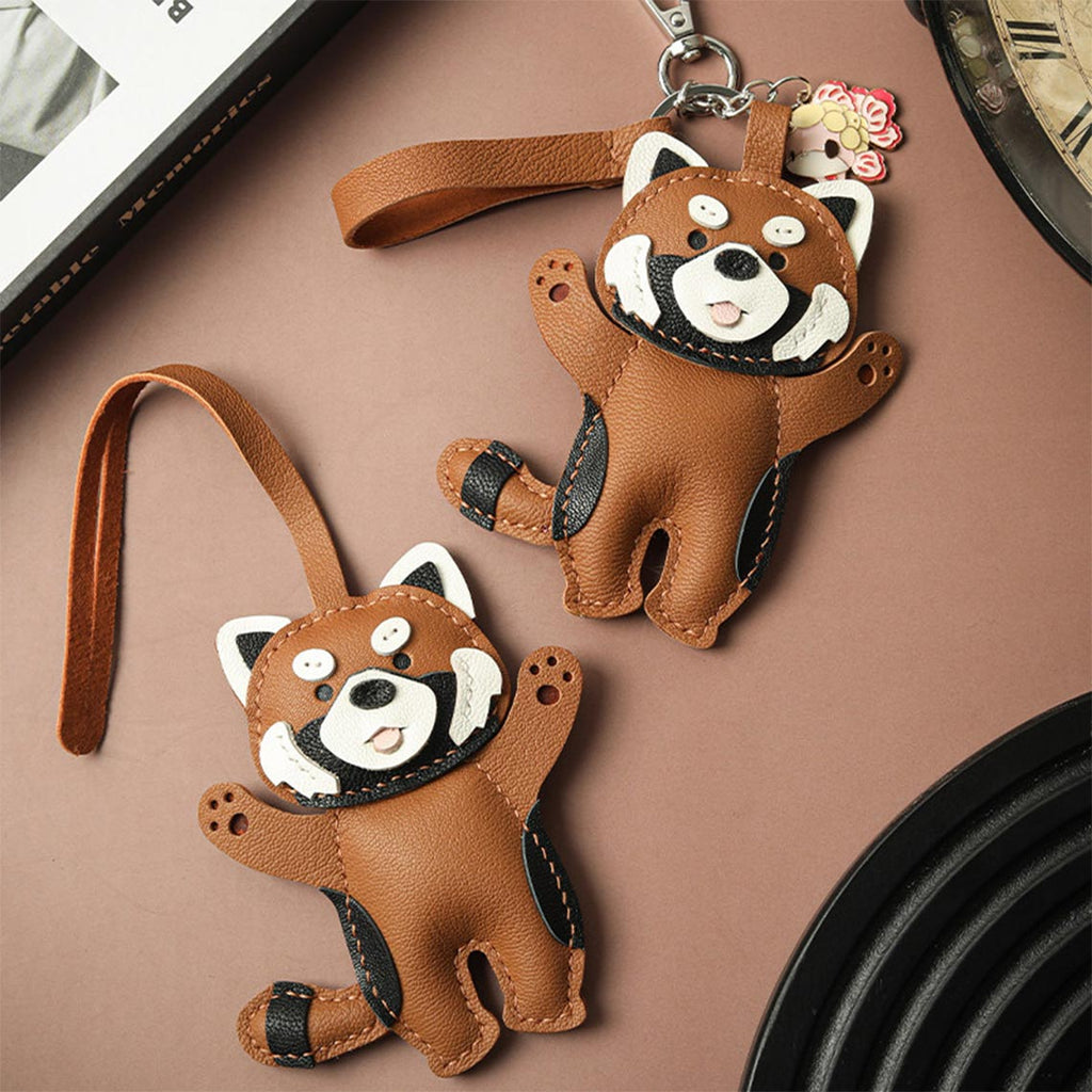 CUCUBIRD POPSEWING® Leather Raccoon Keychain Charm DIY Kit  