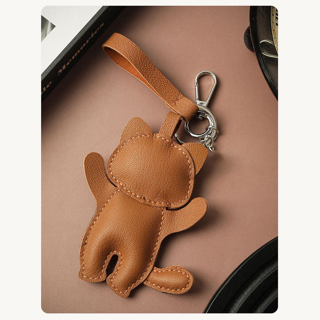 CUCUBIRD POPSEWING® Leather Raccoon Keychain Charm DIY Kit  