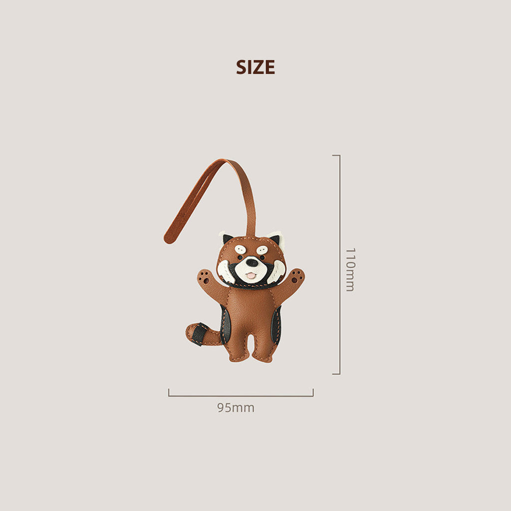 CUCUBIRD POPSEWING® Leather Raccoon Keychain Charm DIY Kit  