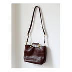 CUCUBIRD Vegetable Tanned Leather Vintage Tote Handbag  