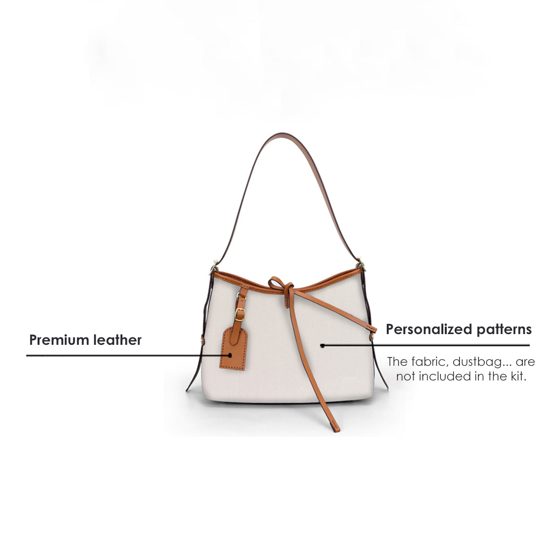 CUCUBIRD Leather Dustbag Recycle Shoulder Tote DIY Kits