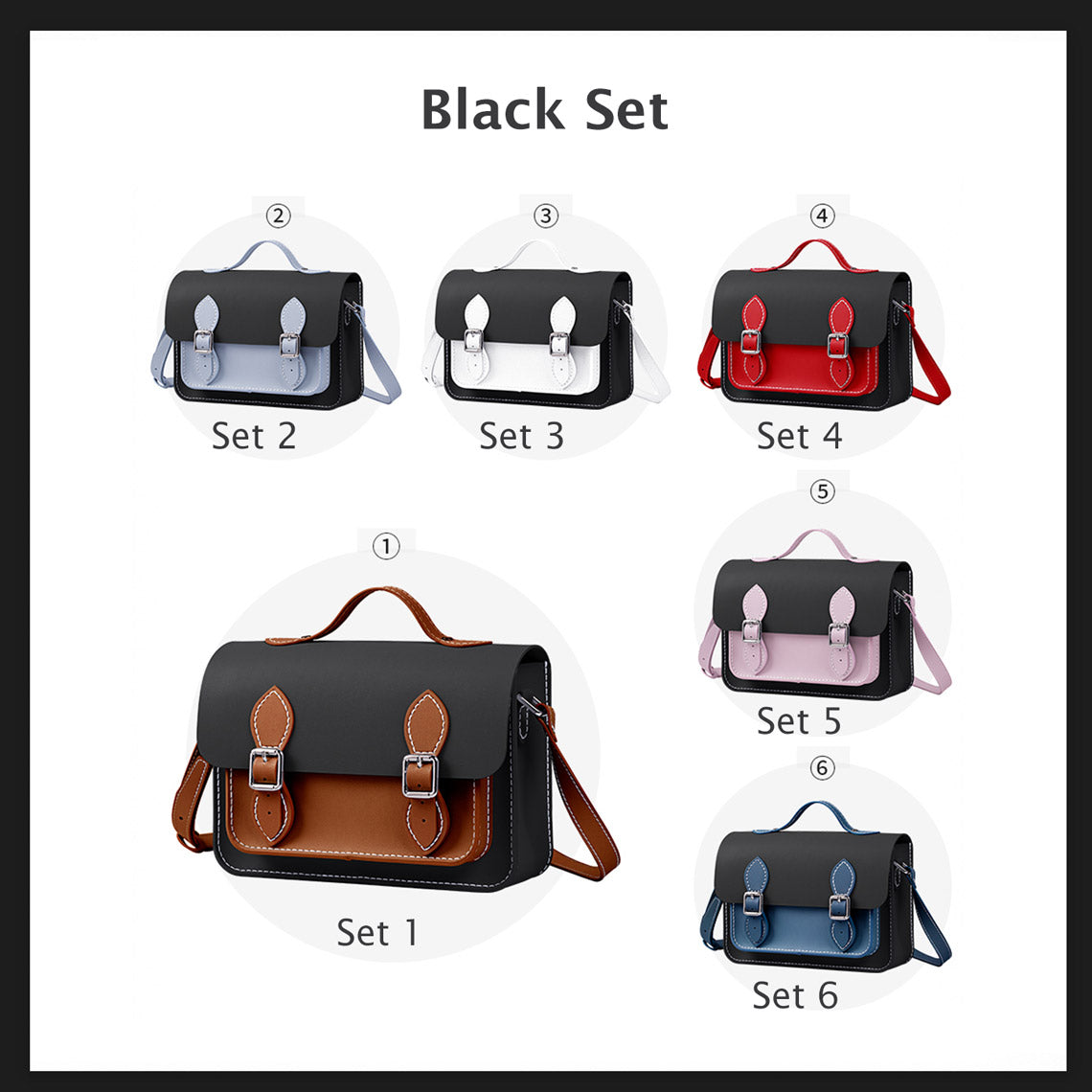 CUCUBIRD POPSEWING® Lady Leather Fashion Crossbody Satchel Bag DIY Kit  