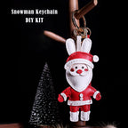 CUCUBIRD POPSEWING® Sheep Leather Christmas Santa Keychain DIY Kits  