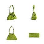 CUCUBIRD Suede Leather Summer Drawstring Shoulder Bag  