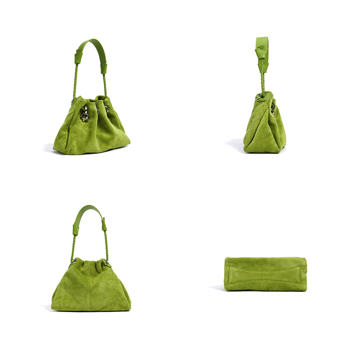 CUCUBIRD Suede Leather Summer Drawstring Shoulder Bag  