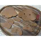 CUCUBIRD POPSEWING® Sheep Leather Teddy Dog Keychain DIY Kits  