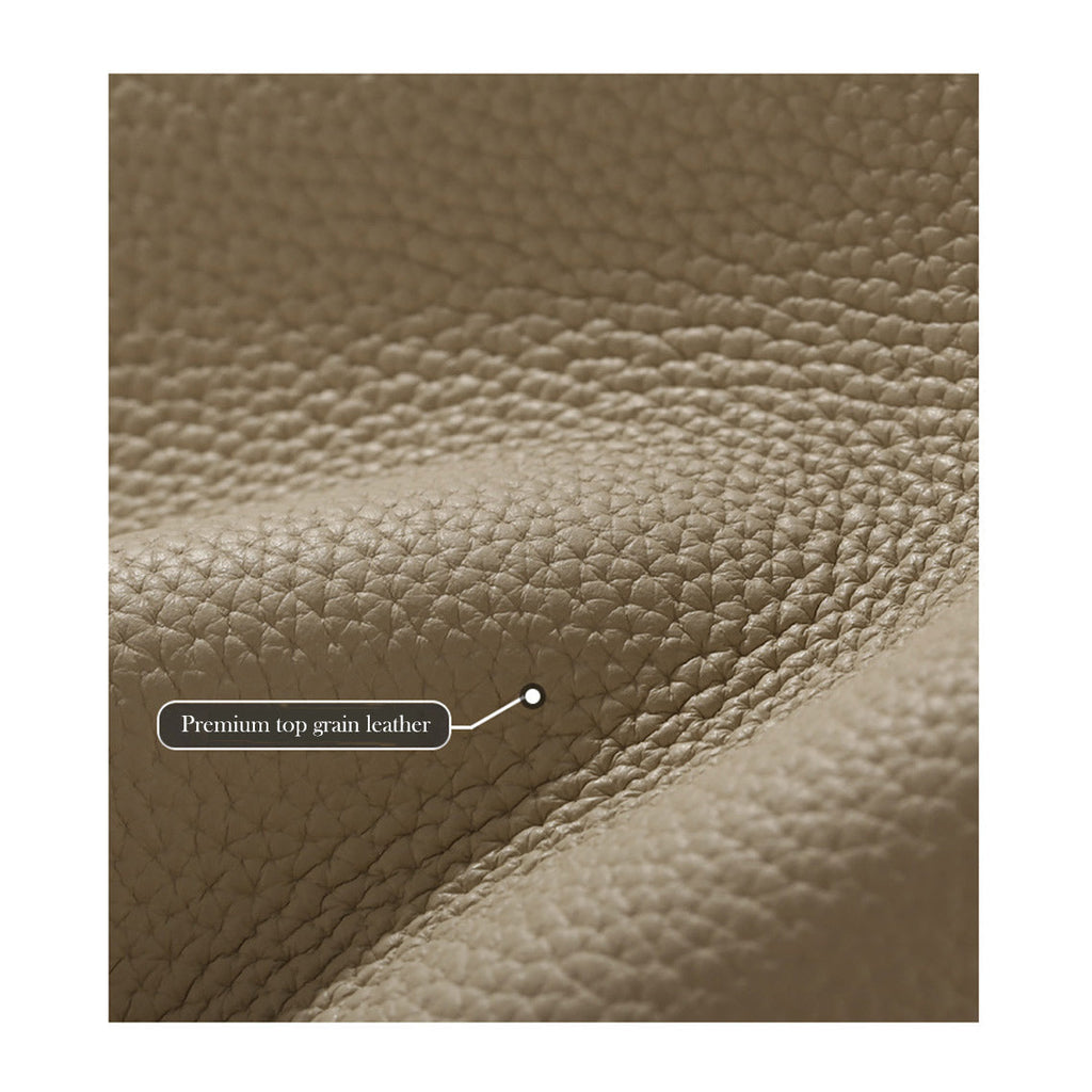 CUCUBIRD Top Grain Leather Top Handle Bucket Bag  