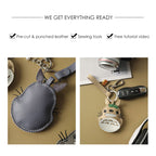 CUCUBIRD CUCUBIRD Sheep Leather Totoro Cat Keychain DIY Kit  