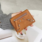 CUCUBIRD Top Grain Leather Trifold Wallet for Women  