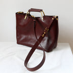 CUCUBIRD Vegetable Tanned Leather Vintage Tote Handbag  