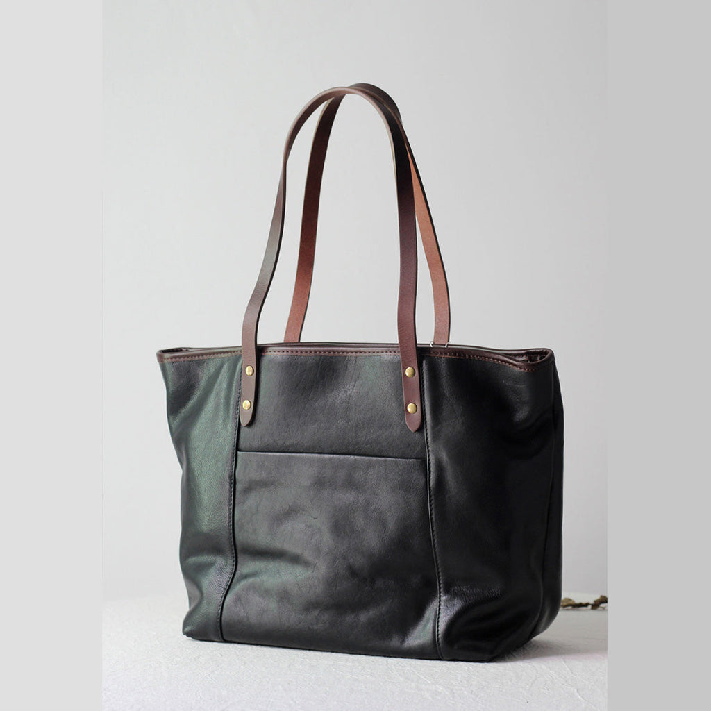 CUCUBIRD Vegetable Tanned Leather Classic Women Tote Bag  