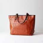 CUCUBIRD Vegetable Tanned Leather Classic Women Tote Bag  