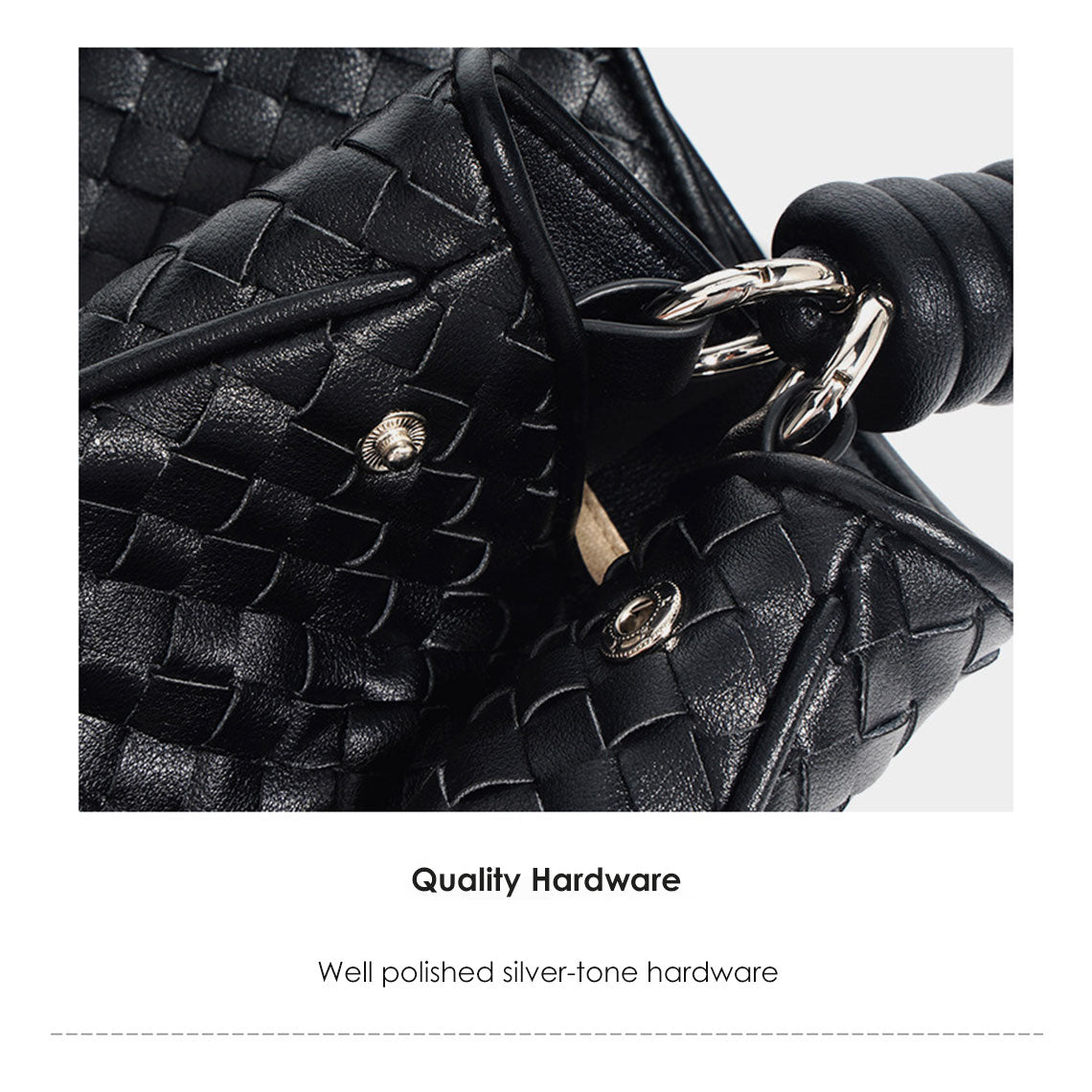 CUCUBIRD Leather Versatile Woven Tote Bag  