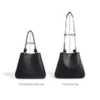 CUCUBIRD Leather Versatile Woven Tote Bag  