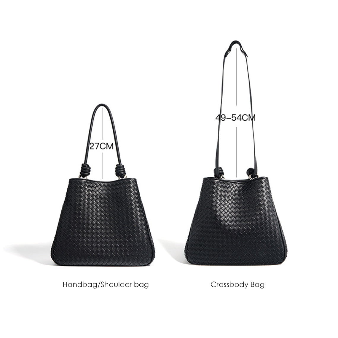 CUCUBIRD Leather Versatile Woven Tote Bag  