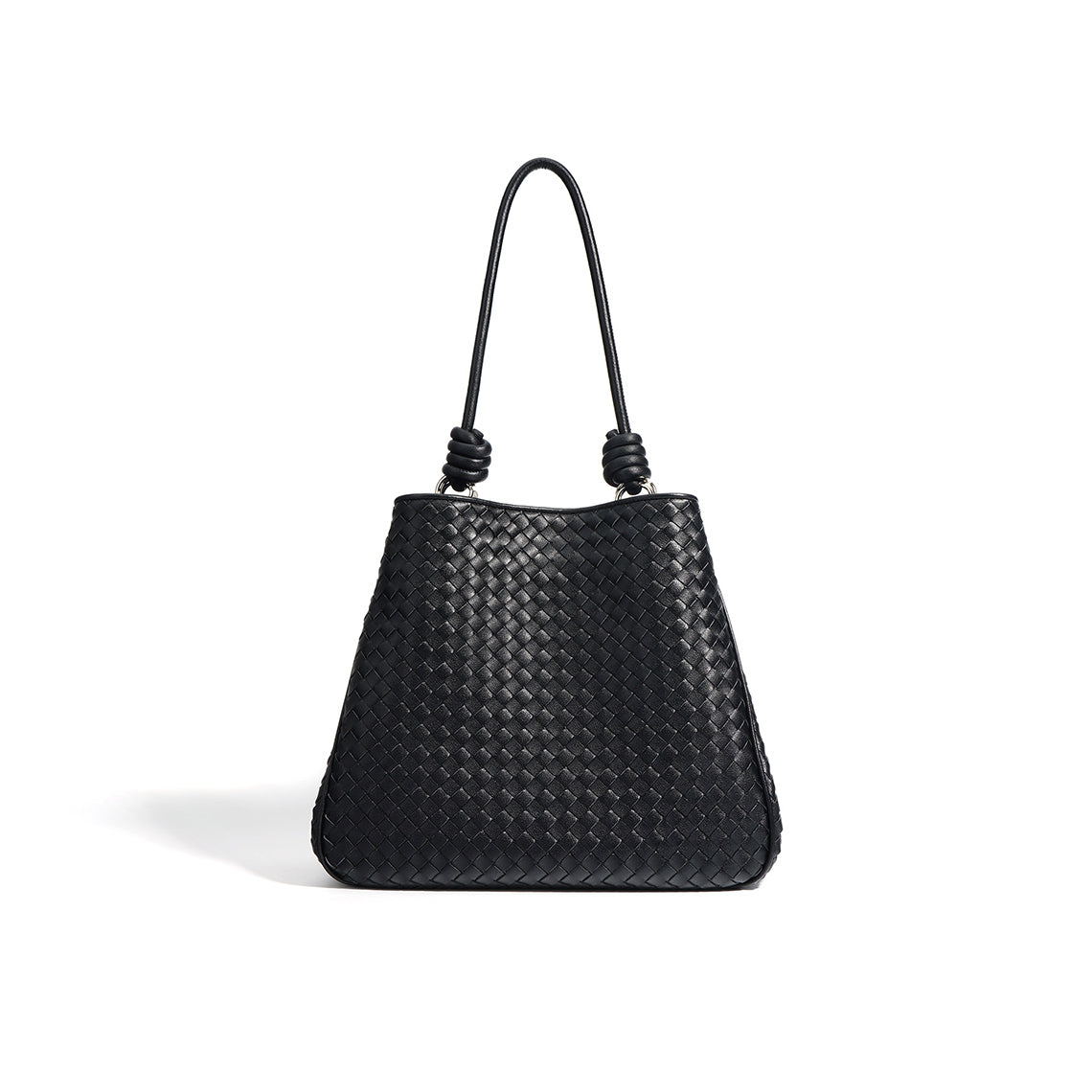 Leather Versatile Woven Tote Bag