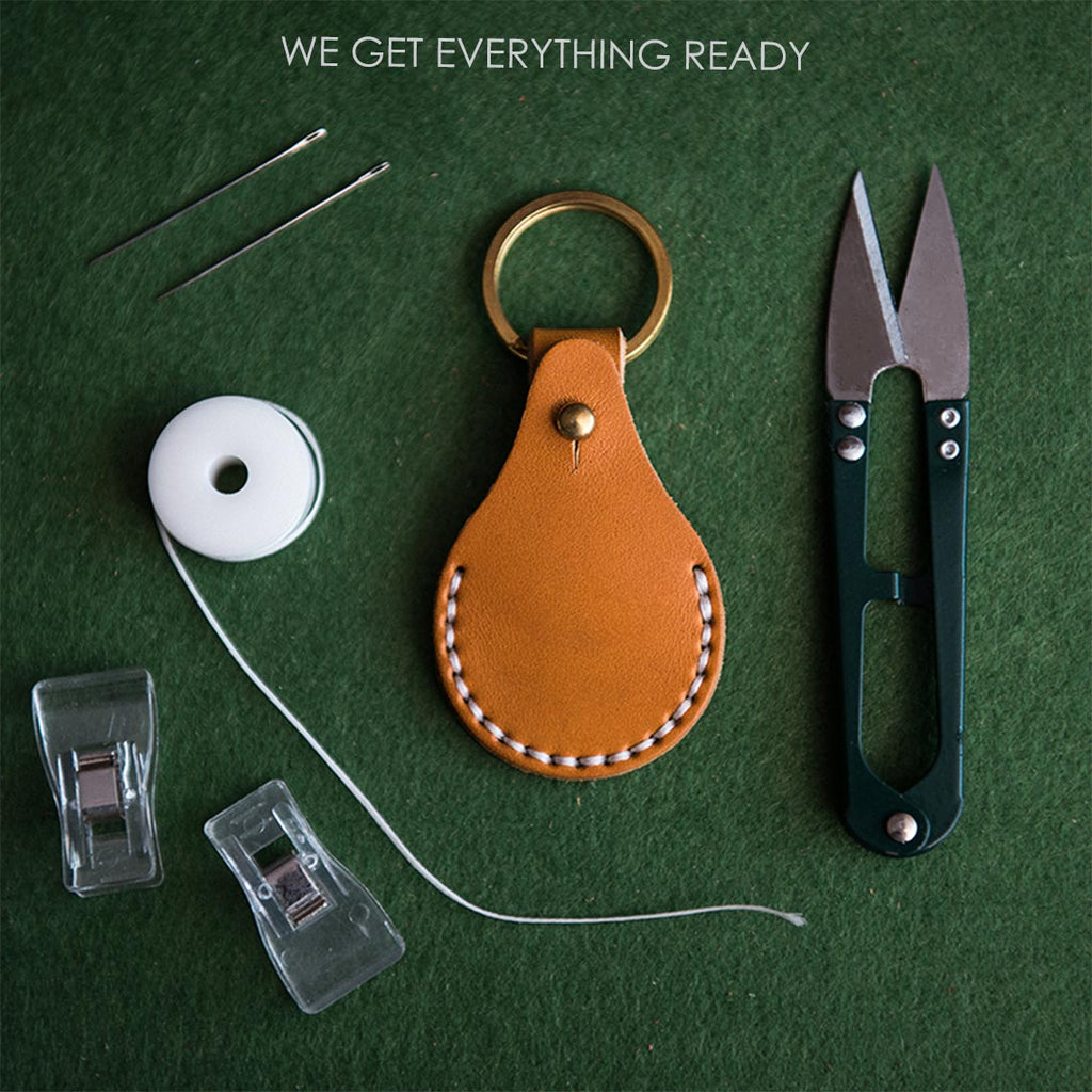 CUCUBIRD POPSEWING® Leather AirTag Keychain DIY Kit  
