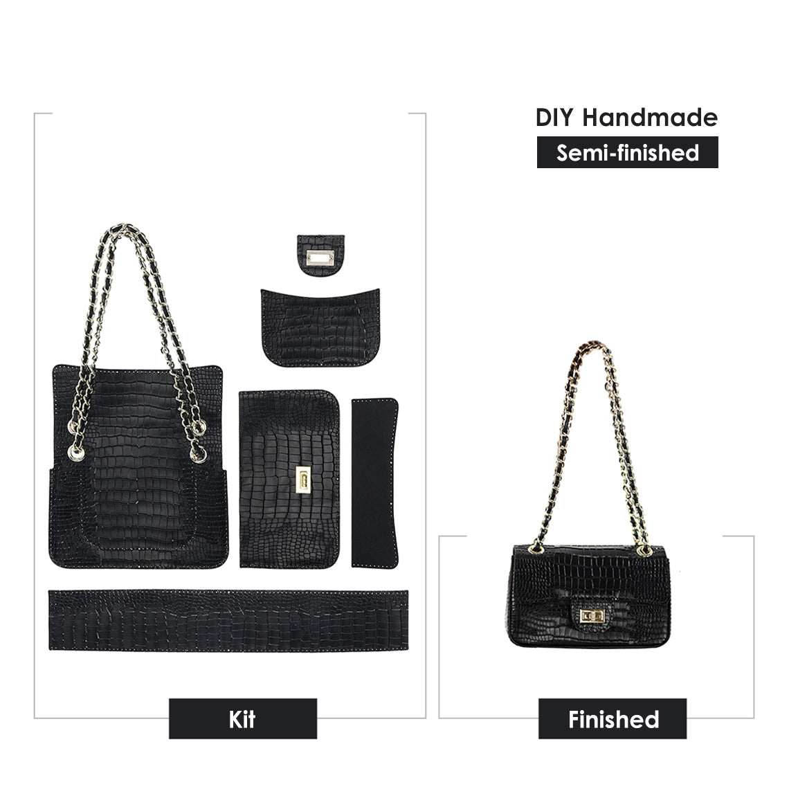 CUCUBIRD POPSEWING® Leather Small Chain Bag DIY Kit  