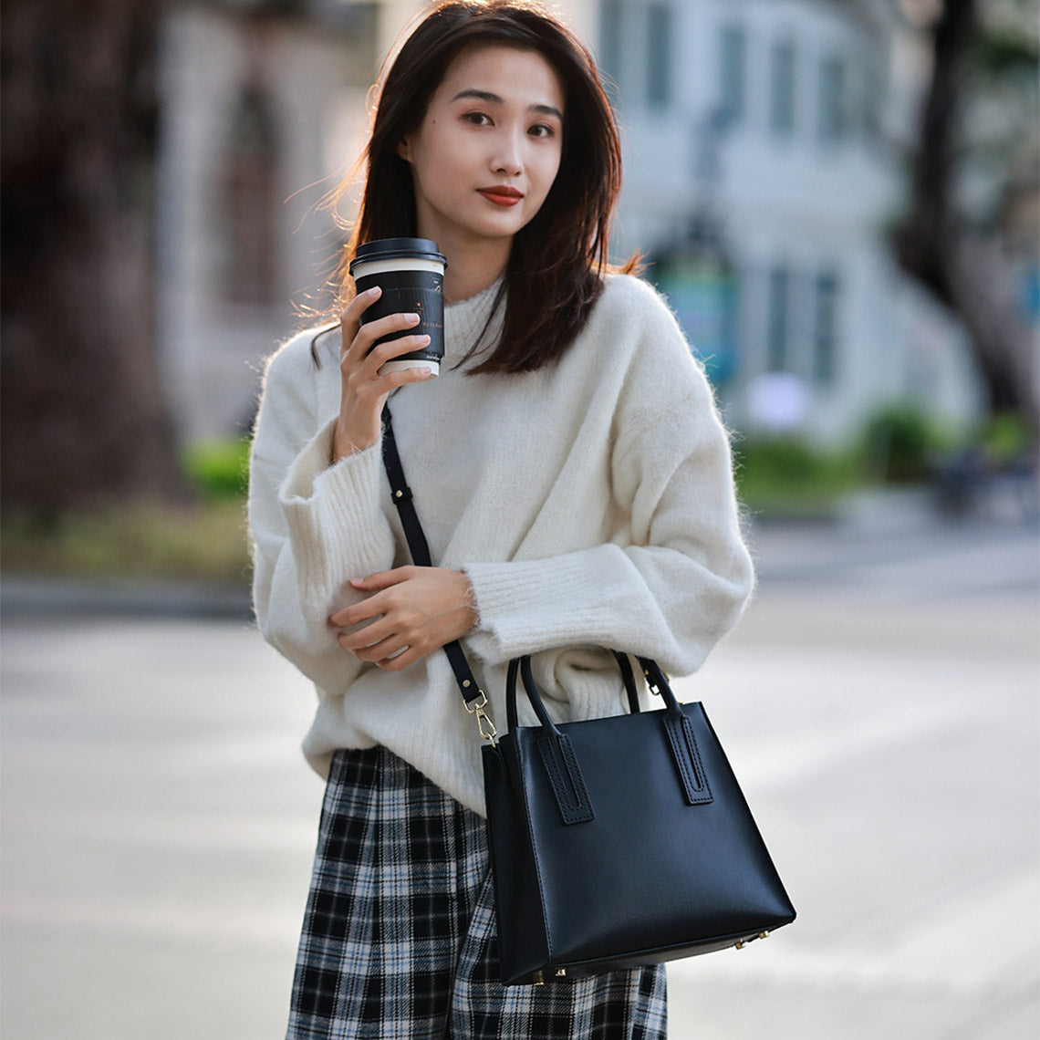 CUCUBIRD POPSEWING® Leather Women Top Handles Handbag DIY Kit  