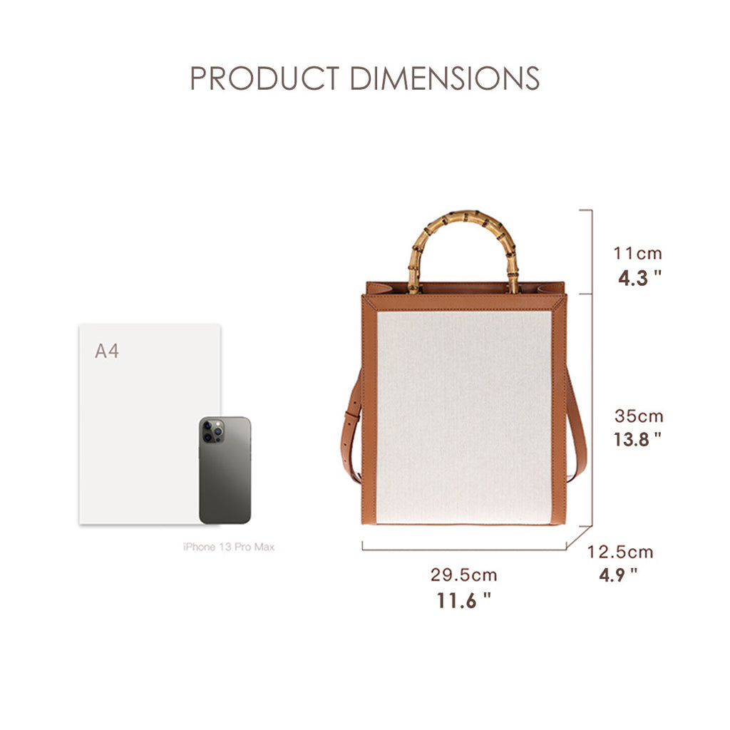 CUCUBIRD POPSEWING® Leather Dustbag Recycle Bamboo Handles Bag DIY Kit  