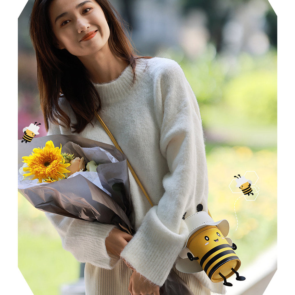 CUCUBIRD POPSEWING® Leather Lovely Bee Crossbody Bag For Kids DIY Kit  