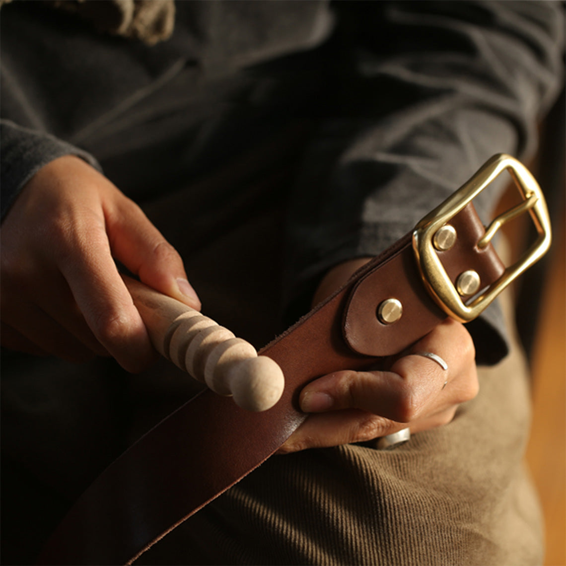 CUCUBIRD POPSEWING® Full Grain Leather Belt DIY Kit  