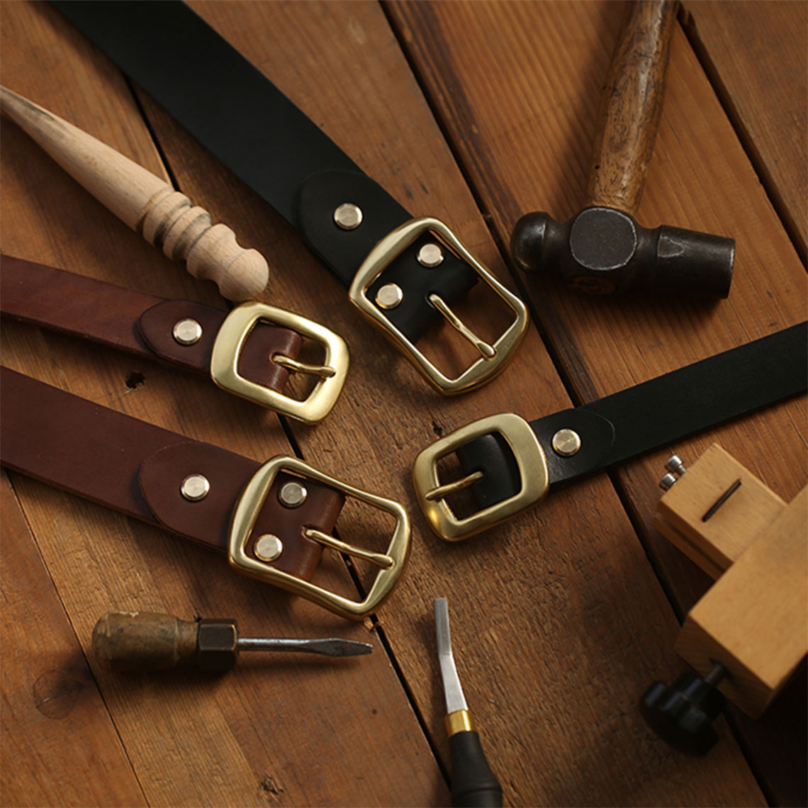 CUCUBIRD POPSEWING® Full Grain Leather Belt DIY Kit  