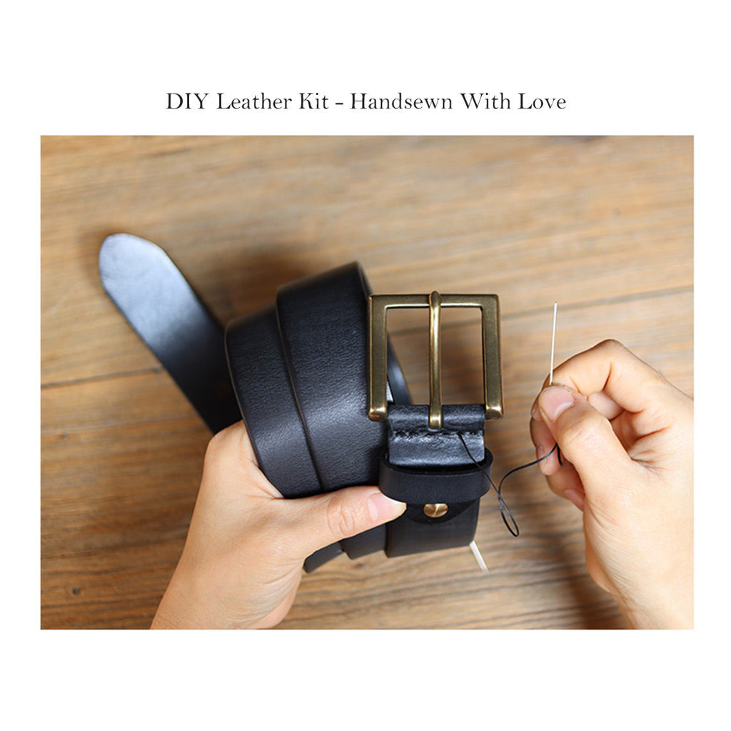 CUCUBIRD POPSEWING® Full Grain Leather Distressed Belt DIY Kit  