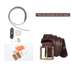 CUCUBIRD POPSEWING® Full Grain Leather Distressed Belt DIY Kit  