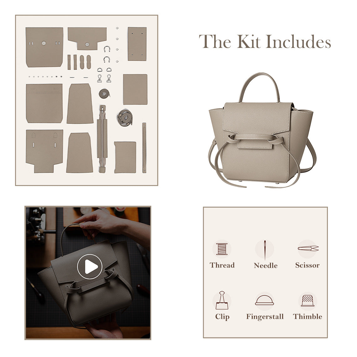 CUCUBIRD POPSEWING® Leather Belt Bag DIY Kit  
