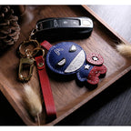 CUCUBIRD POPSEWING® Sheep Leather Captain Keychain DIY Kit  