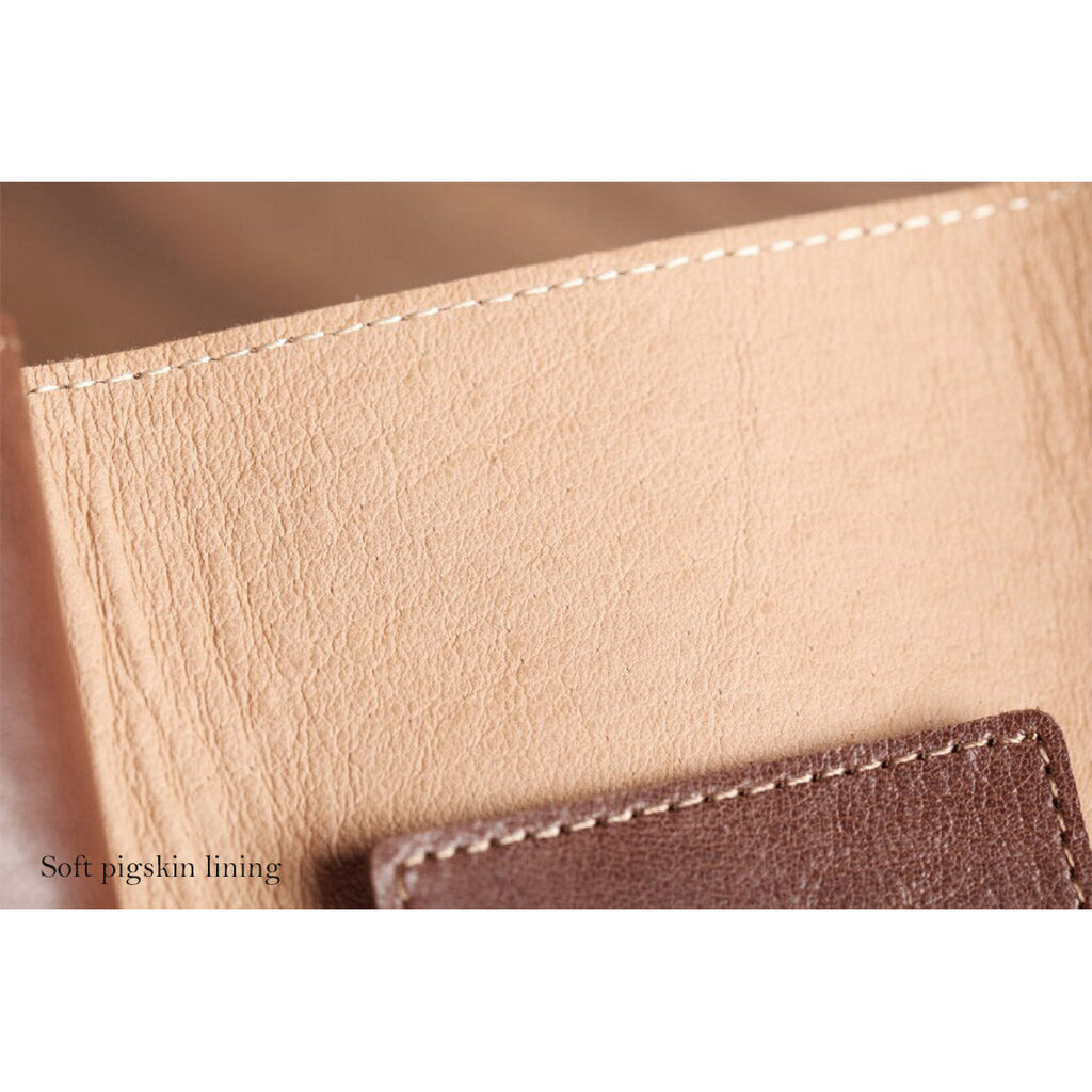 CUCUBIRD Vegetable Tanned Leather Slim Card Holder  
