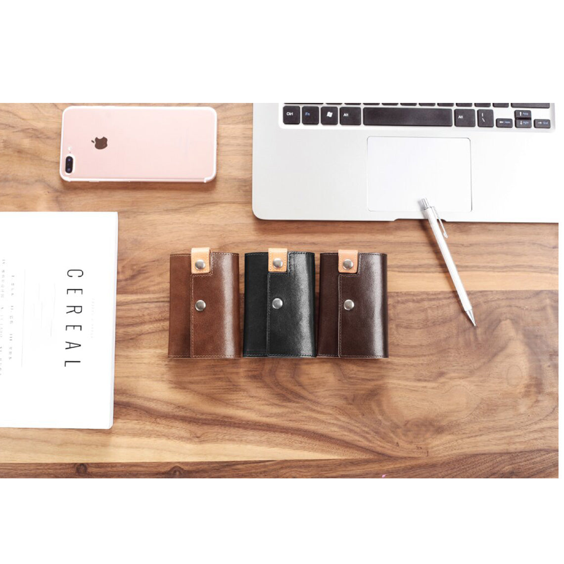 CUCUBIRD Vegetable Tanned Leather Slim Card Holder  
