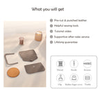 CUCUBIRD POPSEWING® Top Grain Leather Envelope Card Holder DIY Kit  