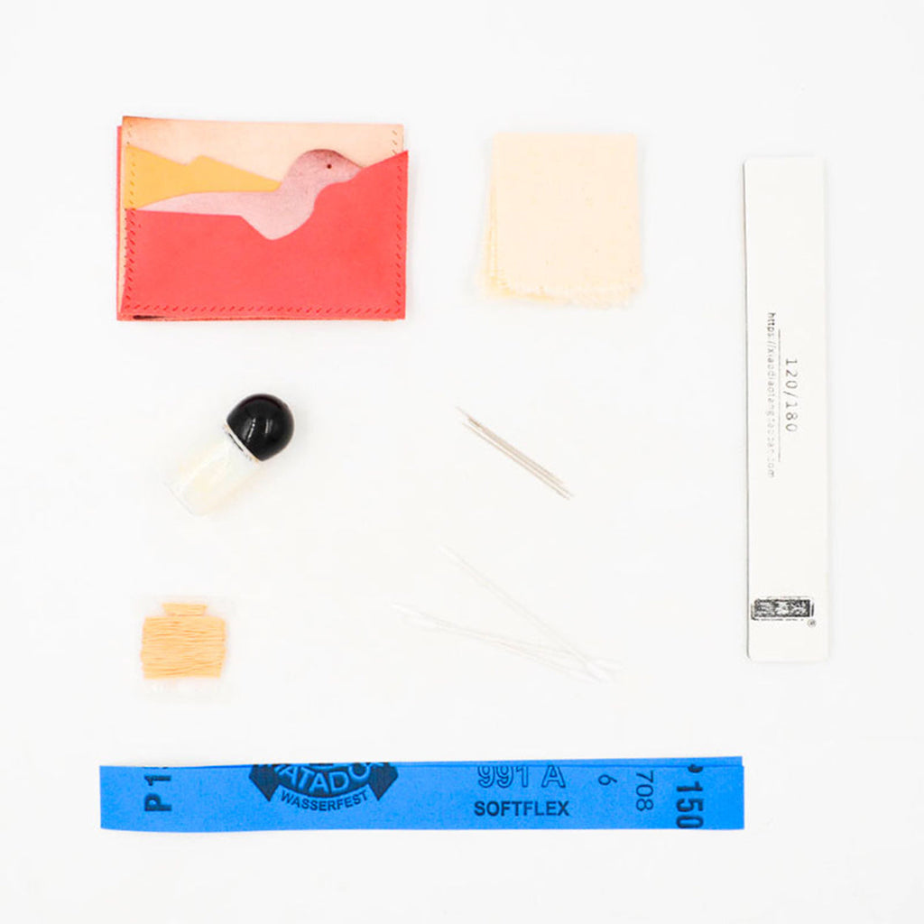 CUCUBIRD POPSEWING® Top Grain Leather Dinosaur Card Holder DIY Kit  